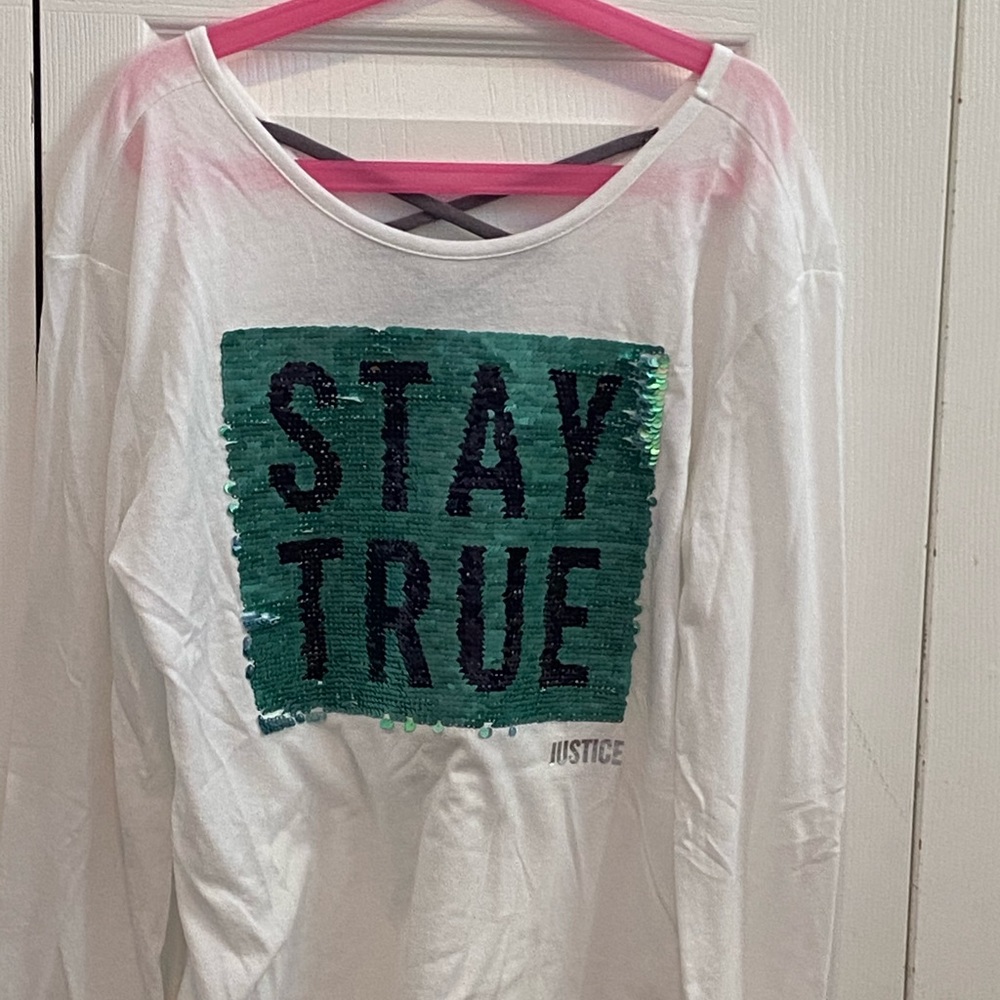 Justice girls flip sequin top